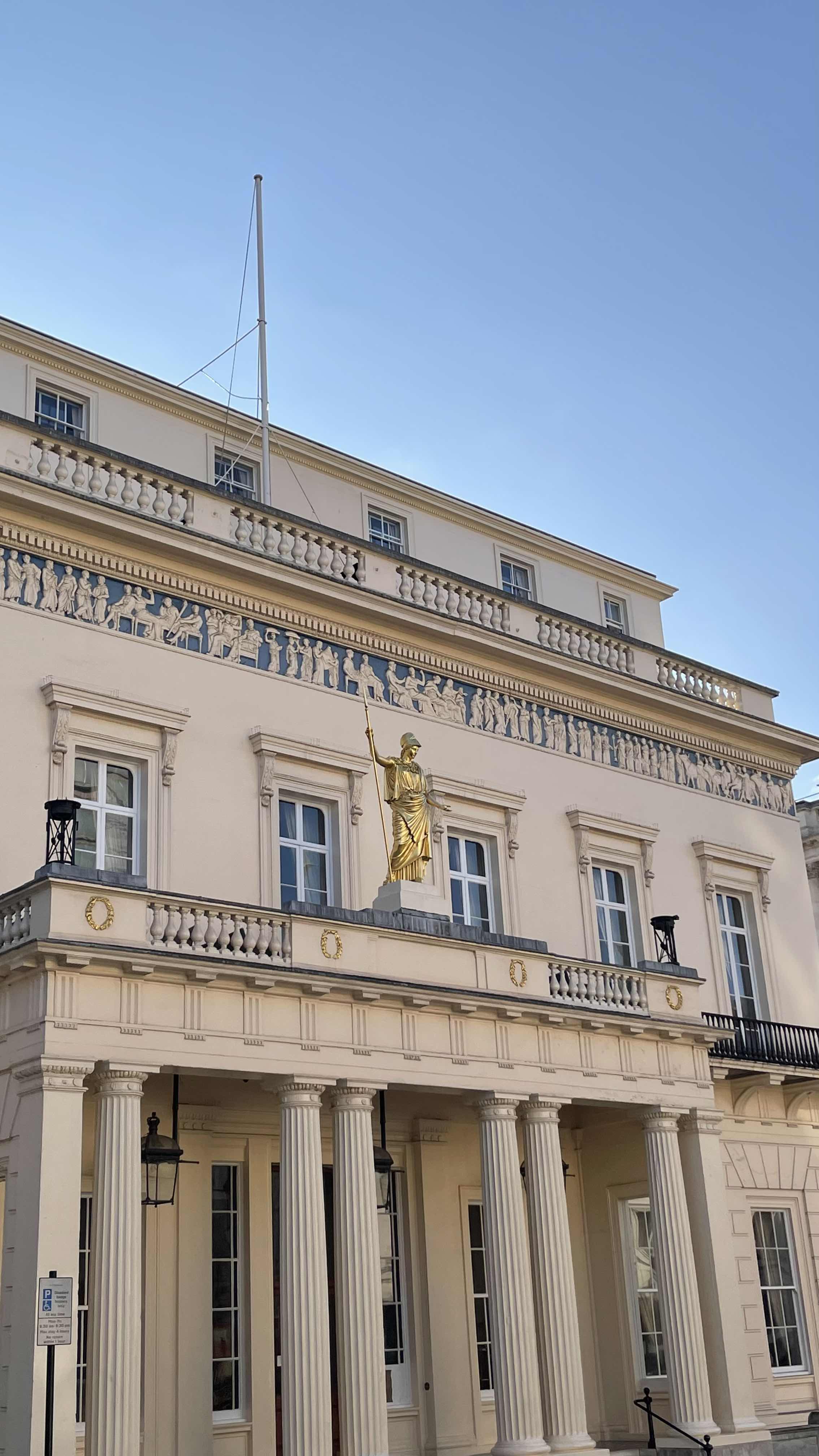 statue on builing in london